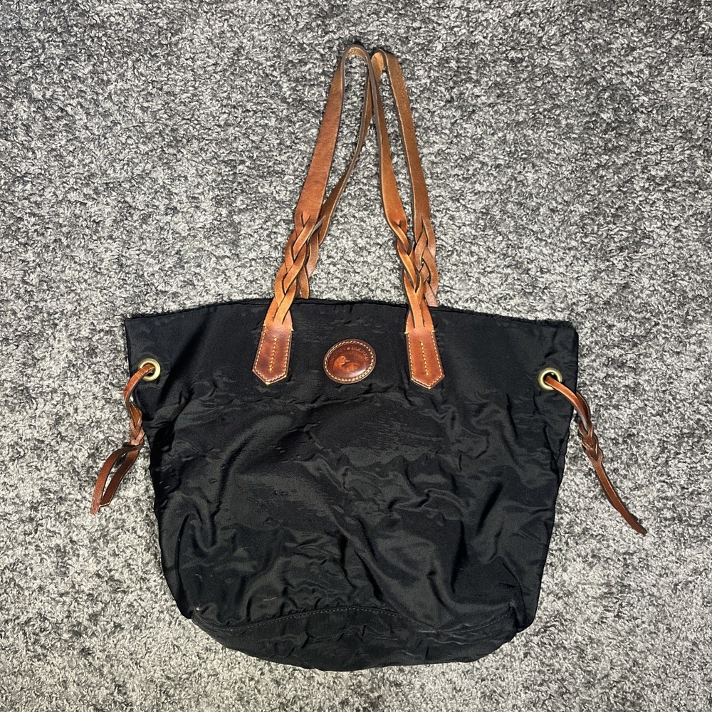 Dooney & Bourke Handbag Women's Black Brown  Double Strap Tote‎ Shoulder Bag